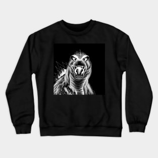 gojira in the mist ecopop wild kaiju art Crewneck Sweatshirt